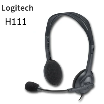 Logitech H111 telefon Mobil Calculator set de căști cu fir montat pe Cap Muzică vocală Purta cască mike Potrivit pentru birou și elev clasa