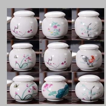 Portabil Cutie de Depozitare din Ceramica de Călătorie Ceai Oală Sigilat Cutie de Ceai Poate Mini Oală de Ceai Kung Fu Ceai portelan ceai caddy ceai borcan borcan din ceramica