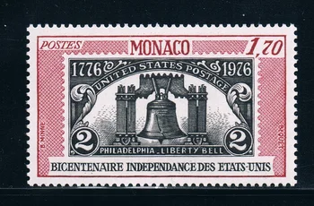 1buc/Set Noi Monaco Post de Timbru 1976 Ștampilă pe Timbru Bicentenarului American de Independență Sculptura Stamps MNH