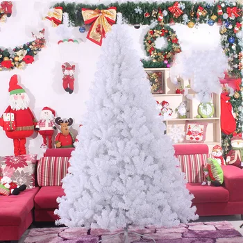Home Decor 1.2 1.5 1.8 m, Alb Simulat Pom de Crăciun Camera Etaj Interior Ornamente Pom de Craciun Decor de Anul Nou Cadouri