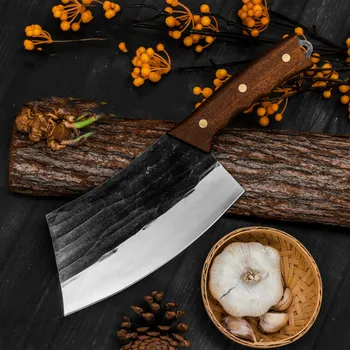 O parte forjat ciocan în formă de cuțit de bucătărie din oțel inoxidabil carne cutter de uz casnic multi-scop cuțit de bucătărie tradițională de tăiere du