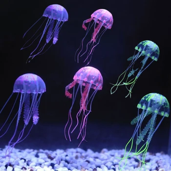 Artificiale Baie Stralucitoare Efect Meduze Decor Acvariu Rezervor De Pește Underwater Live Planta Luminos Acvatice Peisaj