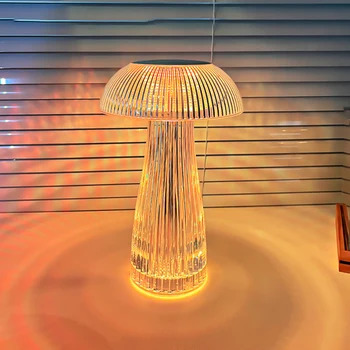 Acrilic de cristal lampă de masă RGB culoare schimbare meduze lampa de noapte bar de decorare dormitor diamant de control de la distanță lampă de birou
