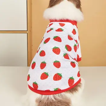 Fermecător Bun Câine de Companie de Vară Imprimare Tricou Puppy Îmbrăcăminte din Poliester Pet Costum Non-Iritare pentru Petrecere