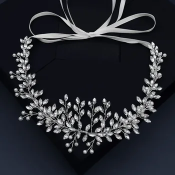 Luxcury Moda Cristal Bentita pentru Femei Accesorii de Par de Nunta de Argint Culoare Par Mireasa Bijuterii la Modă Bal Caciulita Cadouri