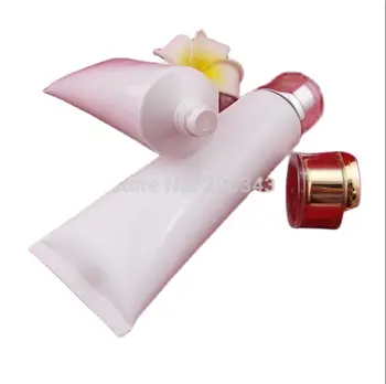 100ml alb tub moale sau mildy se spală tubul sau unt sau handcream tub cu ACRILIC strălucitoare de aur capac