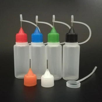 10buc 15ML Plastic Compresibil Vârful Aplicator de Sticla Returnabile Dropper Flacoane Cu Ac Capace Pentru Adeziv DIY E Lichid