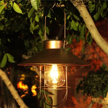 Energia solară Fier de Artă Felinar Portabil Decorative LED Lumina Solara Lampă de Agățat în aer liber, Balcon, Grădină Lampă de Agățat