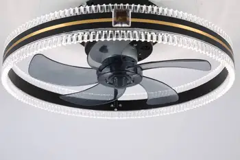 Nordic crystal led lampa cu ventilator de tavan, fără lame dormitor ventilator de tavan cu control de la distanță ventilatoare de tavan cu corp de iluminat