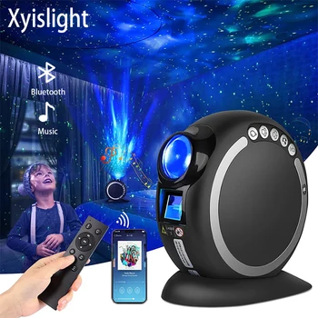Steaua Proiecție de Lumină LED-uri de Muzică Bluetooth Smart Atmosfera Lampa de Nori Rotativ Creative Lumina de Noapte Pentru Familie, Petrecere de Aniversare