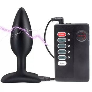 New Sosire Jucarii Anale Kit Șoc Electric Anal Plug Din Silicon Moale Dopuri Anale Stimulator De Sclavi Dominare Sexuala Pentru Cuplu Jocuri Pentru Adulți