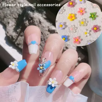 50Pcs Colorate Farmece Bijuterii de Moda Decoratiuni Unghii Flori modele Unghii Flori Rasina 3D Nail Art Manichiura Accesorii