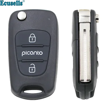 Înlocuirea sistemului de acces fără cheie Pliere flip Key Remote Shell Caz Fob 3 Buton pentru KIA Picanto