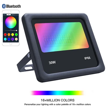 20W 30W RGB RGBW CCT Estompat Inundații Lumina Inteligent Bluetooth în aer liber Lumina Reflectoarelor de Constructii de Gradina de Perete Decor Colorat