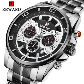 2020 nou de lux pentru bărbați ceas sport de trei-ochi cronograf rezistent la apa luminos oțel solid ceas cu calendar relogio masculino reloj