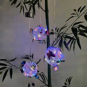 Lumina solara Fluture marea BRITANIE Agățat de Plasă Pandantiv Interior Decor Grădina Art Decor