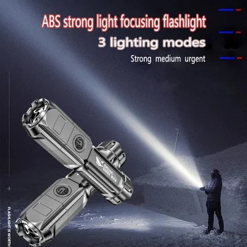 2022 Super-Luminos cu Zoom T6 Lanterna Led-uri în aer liber Lumina Portabila Mini Acasă Flash LightBuilt-in Baterie USB Reîncărcabilă Lanterna