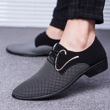 Primavara Barbati Pantofi Rochie de Designer de Afaceri modelului Casual, Confortabil de Vară a Subliniat Toe de Piele, 38-48