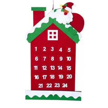 Simțit Inovatoare Chic Calendar Pandantiv de Culoare Luminoase de Crăciun Calendar Pandantiv Ochi-prinderea de Crăciun