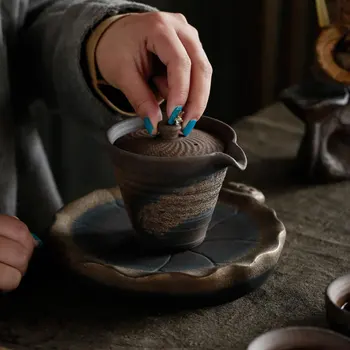 Ceainic Ceramic Japonez Faianță Manual Vintage Kung Fu Ceai Oală De Ceai Set De Ceai Siteel Ceainic De Portelan China Ceai Vase
