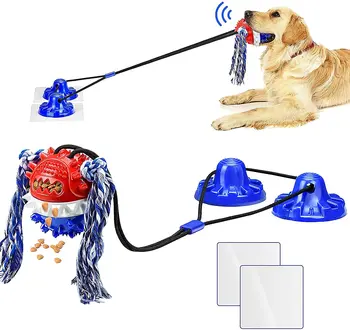 Mesteca câine Jucării pentru Agresivă Rozatoare de Formare Interactive Tratează Rope Jucării pentru Câini ventuza Puzzle Jucărie Alimente Scurgeri Mingea Jucarii