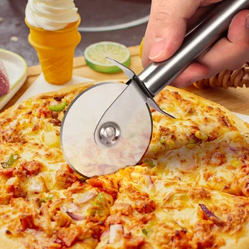 Premium Pizza Cutter Alimente Grad Plăcinte Slicer cu Non-Alunecare Moale Maner Ergonomic Instrument de Bucatarie pentru Interior Exterior Copt Spatule