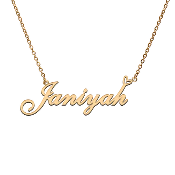 Dumnezeu cu Dragoste Inima Personalizate Caracter Colier cu Numele Janiyah pentru cel Mai bun Prieten de Bijuterii Cadou