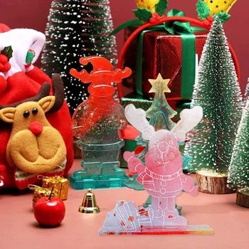 Tema de craciun rășină epoxidică mucegai Crăciun elan mucegai silicon meserii DIY petrecere de familie decor de masă ornamente de turnare instrumente