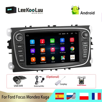 LeeKooLuu Radio Auto 2 Din Android 8.1 Player Multimedia Navigatie GPS WIFI Mirrorlink Pentru Ford Focus S-Max, Mondeo, Galaxy, C-Max
