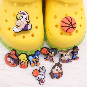 Se amestecă 50Pcs Desene animate Iepure Câine de Baschet din PVC Catarama Decoratiuni DIY Bratari Croc Farmece Jibz Sandale Pantofi Accesorii