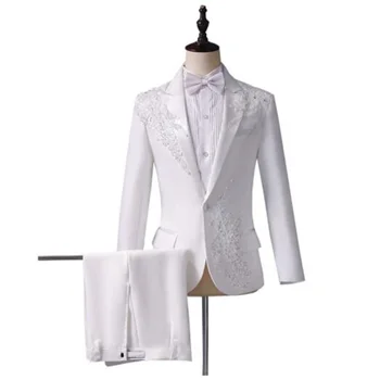 Toamnă de primăvară sacou barbati sacouri casual stil Britanic de afaceri coreeană versiunea slim haine albe chaquetas y americanas
