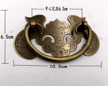 Cupru pur mâner sertar modern nou Chinezesc retro alamă dublu gaura mobilier din lemn masiv, accesorii mici haretro ușă antic